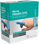 AeroShield Nitrile Finger Cots, Medium, Box of 100