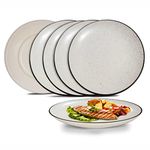 Pure Source India Ceramic Handcrafted Dotted White Quarter Plates Set of 4, Small Side Plates for Dinner and Snacks (7 Inch, 4 Pieces, Microwave Safe)