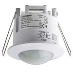 SEBSON PIR Sensor Indoor, Ceiling Flush Mounted, Infrared Motion Sensor, LED suitable, Range max. 6m/360°, max. 1200/300W, IP20, white