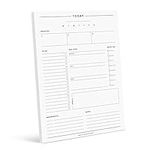 Bliss Collections Minimalist Daily Planner, Productivity Tracker for Goals, Appointments, Tasks, Notes & To Do Lists, Includes Meal & Water Tracker, 8.5 inch x11 inch Undated Tear-Off Sheets (50 Sheets)