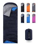 Sleeping Bags for Adults Backpacking Lightweight Waterproof- 3 Seasons Cold Weather Sleeping Bag for Girls Boys Mens for Warm Camping Hiking Outdoor Travel Hunting with Compression Bags（Navy Blue）