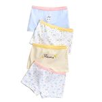 DEDIANZI Girls Boxers Underwear,4 Pack Soft Cotton Boxer Shorts 2-15 Years Girls Knickers Kids Panties (13-15 Years,B-4)