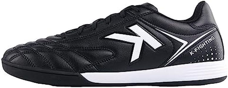 KELME Indoor Soccer Shoes for Men Turf Soccer Shoes Professional Futsal Sneaker Breathable Athletic Football Boots for Indoor TF, Black, 9