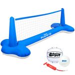 GoSports Splash Net Air, Inflatable Pool Volleyball Game - Includes Floating Net, Water Volleyballs and Ball Pump