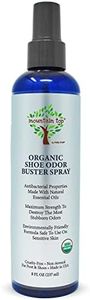 MOUNTAIN TOP Organic Shoe Odor Buster Spray (8oz) Maximum Strength Deodorizes & Removes Bad Smells with Eucalyptus, Peppermint, Tea Tree & Lemongrass Oils