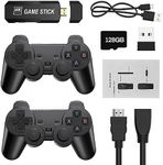 Retro HDMI Video Game Console, Games Console with Dual 2.4G Wireless Gamepad Game Consoles for TV, HDMI Game Stick 4K, Retro Plug & Play Gaming Console (128G/40000+ Games)