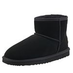 Shenduo Men's Snow Boots Winter Ankle Boots Waterproof Upper 9.5UK D5645 Black 44EU