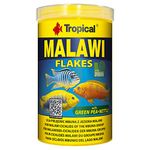 Tropical Malawi Mbuna Cichlids special flake vegetable high-protein fish food for daily feeding - 1000ml / 200g