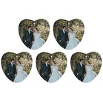 Personalized Air Freshener for Car - Double Sided Photo Custom Car Scents Air Freshener, Gift for Valentine’s Day Birthday Ideal for Car Wardrobe Bathroom Hanging Ornaments (Heart- 5pcs)