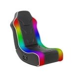 X Rocker Chimera RGB LED Floor Rocker Gaming Chair for Kids, Youth Aged 5-9, Built in Audio System, Foldable, 5110101, 29.1 x 16.5 x 26.7, Black