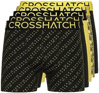 Crosshatch Mens Boxer Shorts (5 Pack) Multicolor Mens Boxer Shorts Mens Gift Set for Boyfriend Boyfriend Husband The Boxer Shorts are Available in Sizes S, M, L, XL, XXL, Glocomb Yellow, X-Large