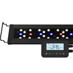 NICREW SkyLED Plus Aquarium Plant Light, Freshwater Fish Tank Light with Ramp Up and Dim Down, Spectrum Adjustable and Lighting Schedule Programmable with Controller, 30-36 Inches, 30 Watts