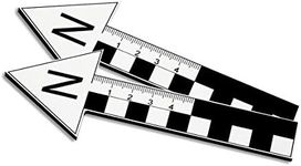 G Photo Scale Twin Pack Dibond North Arrow 10cm Ruler Scale 142mm Length