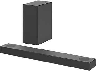 LG S75Q - Barra de sonido Inteligente, 380W potencia y 3.1.2 canales, doble altavoz Atmos vertical. Sonido envolvente Absoluto Dolby Atmos y dst:X, Hi-Res 24bits/96kHz y Meridian Horizon