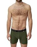 DANISH ENDURANCE Thermal Merino Wool Underpants, Breathable Boxers, for Men, Green Melange, 3XL