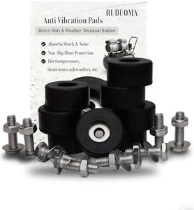 RUDUOMA Anti Vibration Rubber Feet, Mechanical Vibration Damping Pads & Bumpers for Air Compressors, Generators, Pressure Washers,Subwoofer,Trailers (Rubber Pads & Mounting Screws, 8-Pack)
