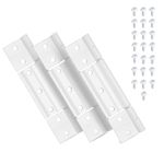 Storm Door Hinges Replacement fits for Larson White Screen Door Hinges, 1/8 inch Grooved Center Extruded Aluminum Door Hinge Kit 3 Pack