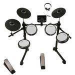 Kadence MD200A Home Series 7-Piece Electric Drum Kit | Bluetooth Audio | USB-MIDI | Preset Kits | Compact Practice & Rehearsal Setup | Black