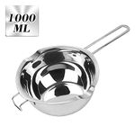 1000ML Melting Pot Stainless Steel - Double Boiler Pot for Melting Chocolate, Candy, Butter, Cheese and Candle Making