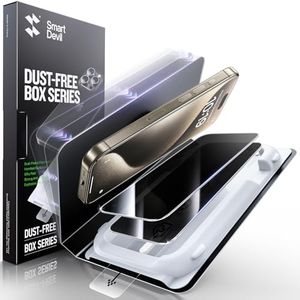 SMARTDEVIL 2 Pack Privacy Screen Protector for iPhone 15 Pro (6.1 Inch) with Easy Installation Frame, 9H Anti-Spy Privacy Tempered Glass Film, Anti-Shatter, Dust-Free Box