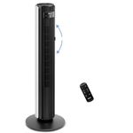 LEVOIT 25dB Silent Tower Fan for Large Bedroom 42 Inch, 7.5m/s Powerful Velocity, 23W Low Energy, Adjustable 60° Up-down Wind & 90° Oscillating Bladeless Fan with Remote 12 Speeds 4 Modes 12H Timer