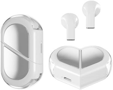 Ttbesmi Heart Wireless Earbuds for Girls Kids, Cute Small Mini Tiny Invisible Earbuds Wireless Bluetooth for Small Ears Canals Women Rose Gold Kawai Blue Tooth Ear Buds for iPhone Android