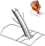 BBQ-PLUS Beer Can Chicken Holder for Grilling and Smoking,Turkey Infusion Roaster Cannon Stand for Grill, Oven or Smoker,Stainless Steel