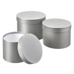 OASIS Symphony Lined Florist Hat Boxes - Set of 3 - Matte Grey