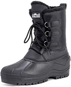 Hommes Boue Lacer Court Nylon Hiver Neige Pluie Lacer Canard Bottes - BLK45 - AYC0141