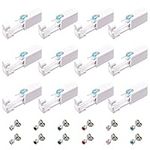 12 Pack Self Ear Piercing Gun, VEGCOO No Pain Disposable Ear Stud Piercing Gun Kit, Safety Asepsis Piercing Tool with 6 Ear Studs for Women Girls Men Boys (12 Pack)