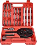 Hetkrishi Bearing Puller Set, 21 in 1 Multi-Function Bearing Removal Tool, Bearing Disassembly Puller with Red Storage Box, for Repair Motorbikes, Cars and More Mechanical Equipment.