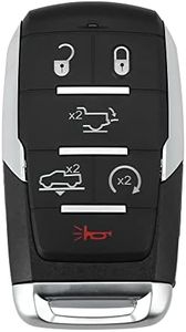 X AUTOHAUX Replacement Keyless Entry Remote Car Key Fob OHT-4882056 433.92Mhz for Ram Limited 1500 2019-2024 6 Buttons with Door Key Remote Engine Start