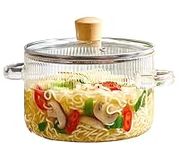 Glass Cooking Pot with Lid - 1.6L(5