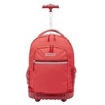 Travelers Club 18" Rolling Backpack with Shoulder Straps, Red, 18-Inch, 18" Rolling Backpack With Shoulder Straps