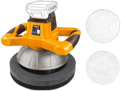INGCO 20V Cordless Car Polisher and Buffer 254mm (Body Only), 2500RPM, Battery Powered Polishing Machine, Random Orbital Polisher