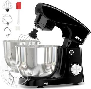 YASHE Stand Mixer, 9.5L 1500W Food Mixer for Baking with Bowl, 10+P Speed Tilt-Head Cake Mixer with Dough Hook, Beater & Whisk, Dishwasher Safe