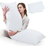 ELNIDO QUEEN Body Pillow for Adults-with White Stripe Cover, Full Body Pillow Insert for Side Sleeper, Long Bed Pillow for Sleeping(20 x 54 Inch)