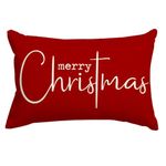 RABUSOFA Christmas Decorations Pillows Covers 12x20 Inch,Merry Christmas Winter Decorative Throw Pillow Cases,Farmhouse Holiday Xmas Lumbar Cushion Covers for Couch Living Room Red (Red-12x20 Inch)