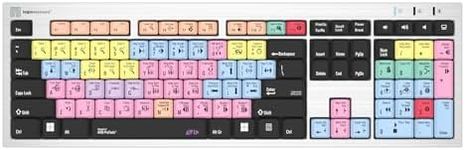 Logickeyboard Designed for Avid Pro Tools | USB Wired | Built-in Dual USB2 Ports | Compatible to Windows 10/11