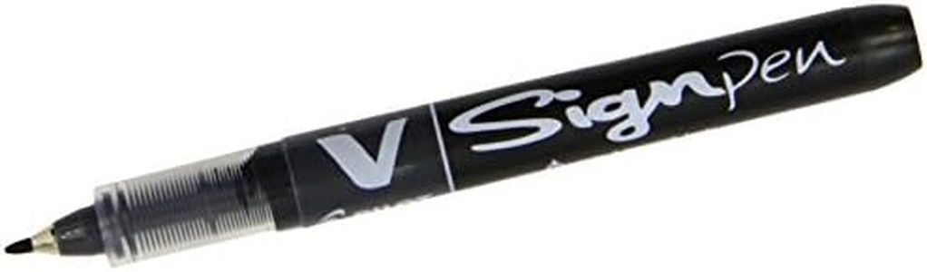 Pilot V-Sign Pen Lot de 12 Stylo feutre Pointe en nylon largeur de trait 0,6 mm Encre liquide Noire