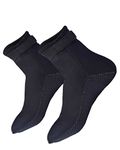 Vinsmoke 3mm Wetsuit Socks for Swim Surf Yoga Exercise Diving Socks for Adult Men and Women Black L