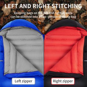 QEZER Down Sleeping Bag, Black, 1200g – Lightweight Outdoor Gear