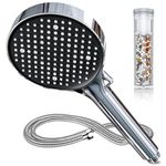 Magichome Hard Water Filter Shower Head and Hose 1.5m, 6 Modes High Pressure Filter Shower Head for Residual Chlorine Removal, Ideal for Dry Skin & Hair Care