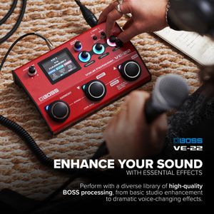 BOSS VE-22 Vocal Performer Multi-Effects Processor – Harmony, Pitch Correction