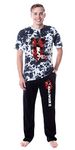 Halloween II Mens' Movie Film Michael Myers Character Sleep Pajama Set Tie Dye (Large)