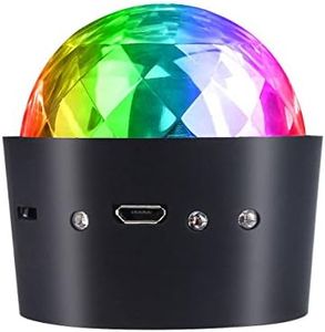 Mini Disco Light, Miuko Sound Activated Multi-Color Battery Operated Disco Ball Light, Festival Party Light, Led Stage Light, Car Decoration Light (Portable Battery Powered)