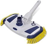 vidaXL Durable Pool Vacuum Head Cleaner Brush with Suction Valves for Efficient Pool Cleaning and Scrubbing, 350 x 200 mm