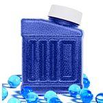 Water Gel Beads, 7-8mm 50,000 Pieces Gel Water Blaster Balls Refill for Vases Filler for Wedding Home Decor (Blue)