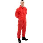 Expert Workwear Disposable SMS Coverall CAT 3 Type 5/6 Hooded Overall Protective Suit Boilersuit Hygiene Paint