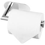 HITSLAM Polished Chrome Toilet Roll Holder Self Adhesive 304 Stainless Steel Stick on Toilet Paper Holder for Bathroom